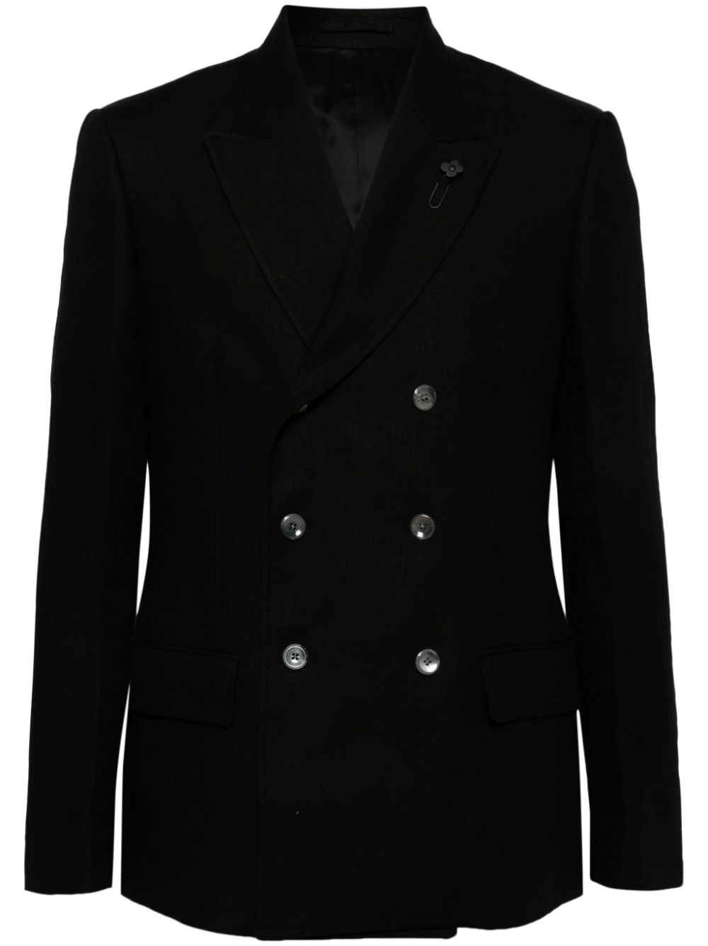 Men Blazers Maison-Kitsune Lardini Attitude double-breasted Blazer Black
