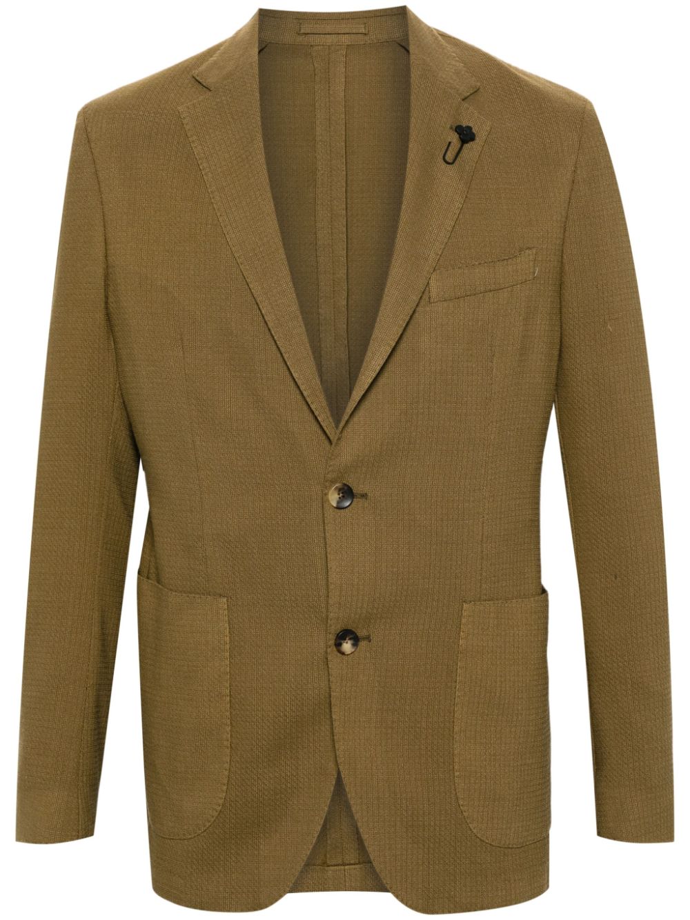 Men Blazers Maison-Kitsune Lardini notched-lapels single-breasted Blazer Green
