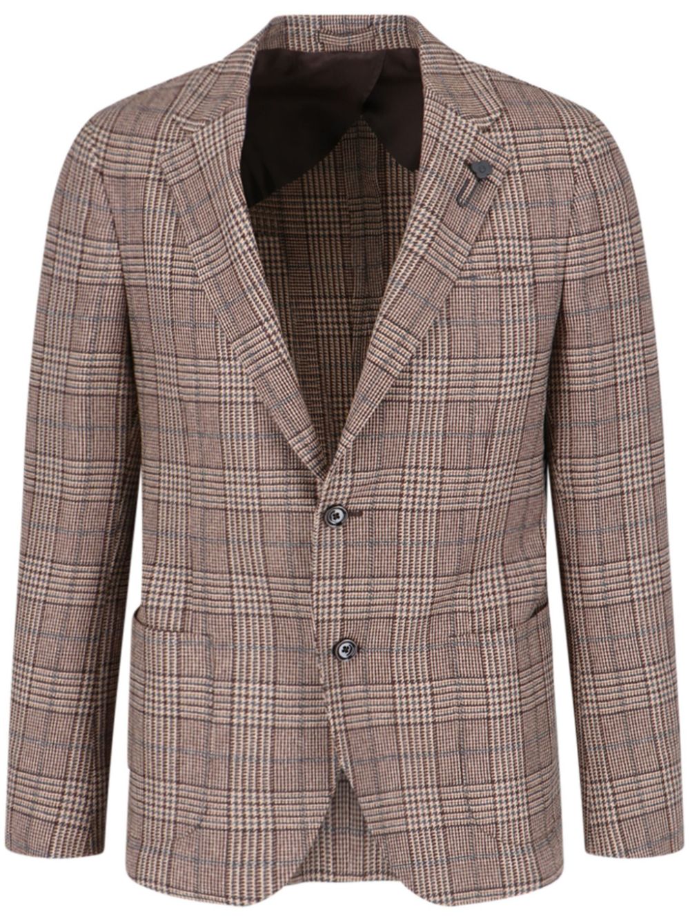 Men Blazers Maison-Kitsune Lardini Houndstooth Blazer Brown