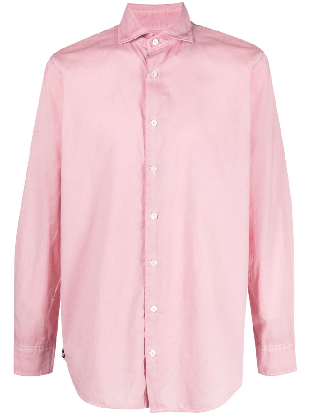 Maison-Kitsune Lardini long-sleeve Cotton Shirt Pink Men Shirts
