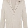 Lardini single-breasted Knitted Blazer Neutrals Men Blazers Maison-Kitsune