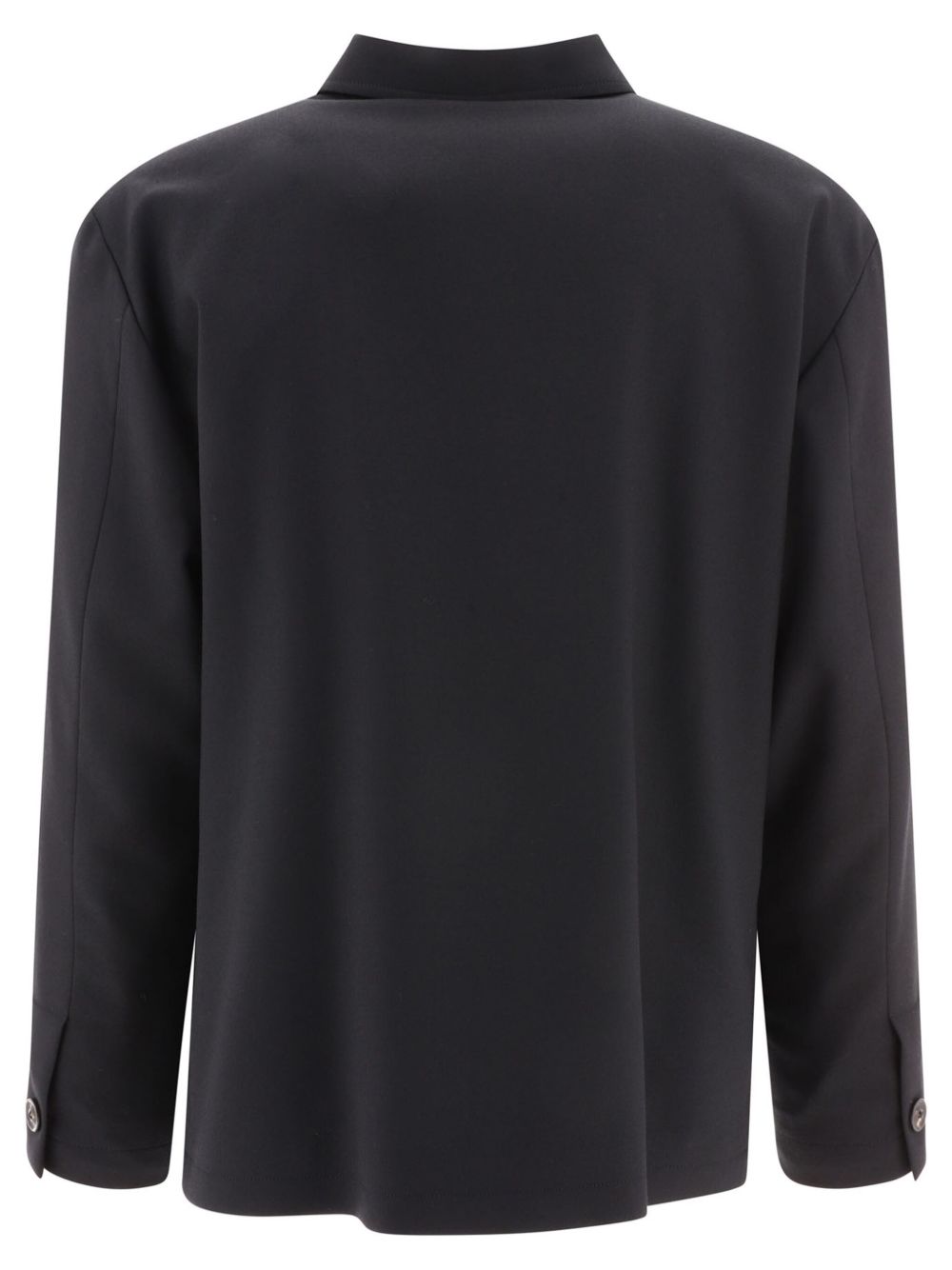 Maison-Kitsune Shirt Jackets Men Lardini notched-collar single-breasted Blazer Black
