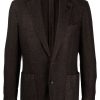 Men Blazers Maison-Kitsune Lardini single-breasted cashmere-blend Blazer Brown