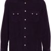Lardini classic-collar Cotton Shirt Purple Maison-Kitsune Men Shirts