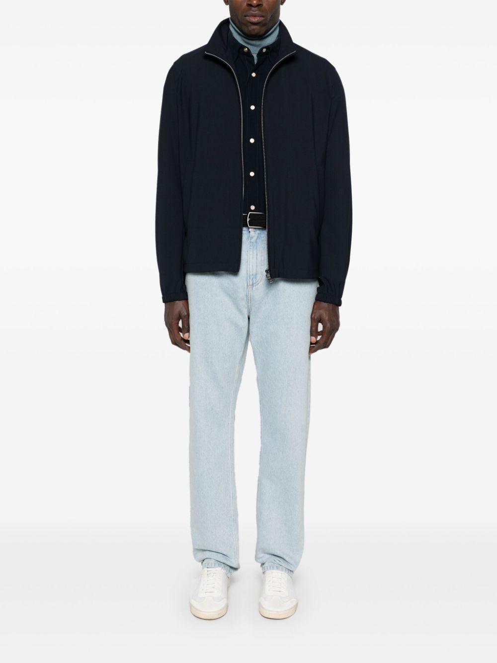 Maison-Kitsune Lardini Corduroy Shirt Blue Men Shirts