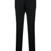 Lardini twill-weave Wool Tailored Trousers Black Maison-Kitsune Men Tailored Pants