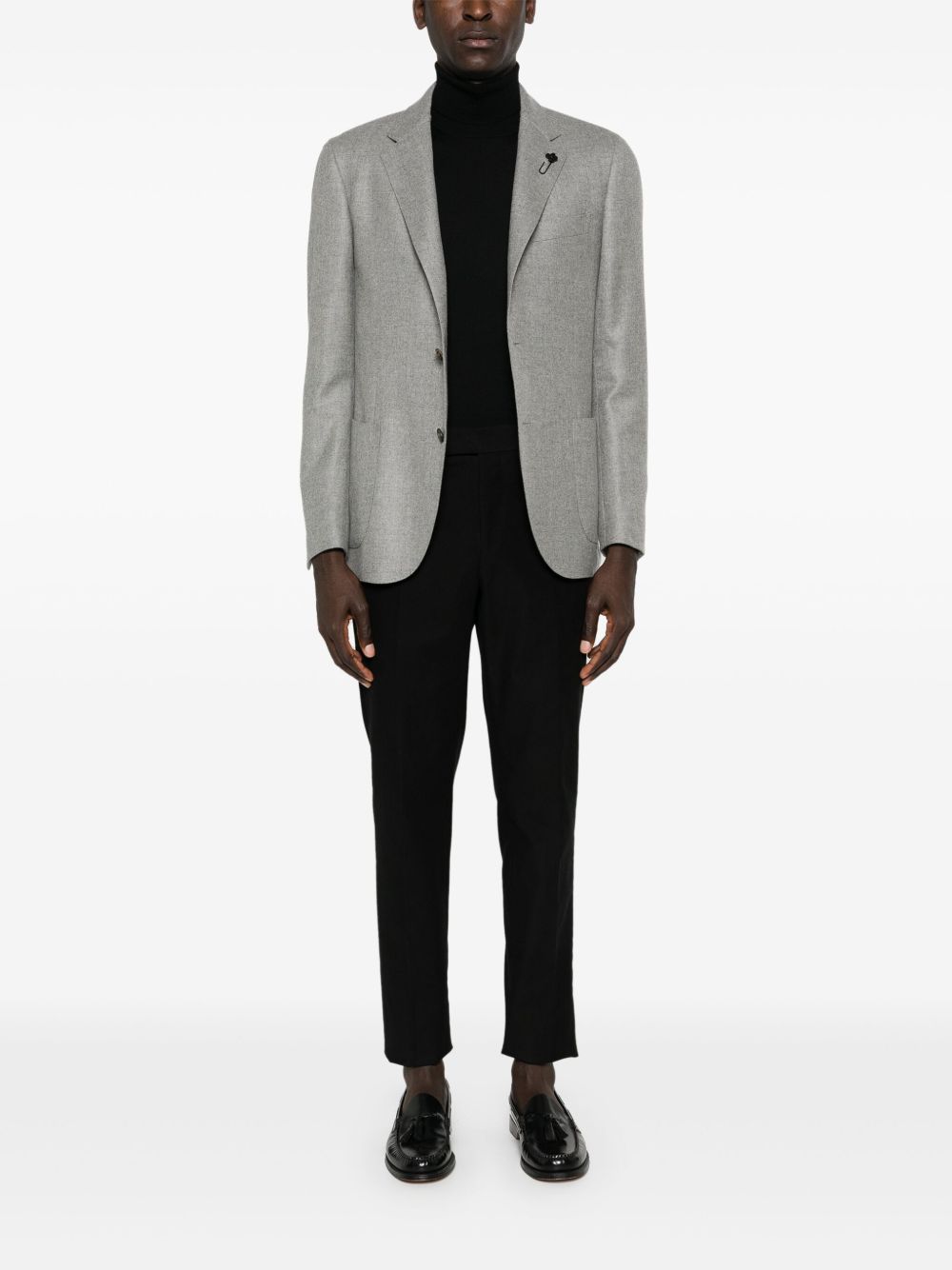 Maison-Kitsune Tailored Pants Men Lardini pressed-crease Tailored Trousers Black