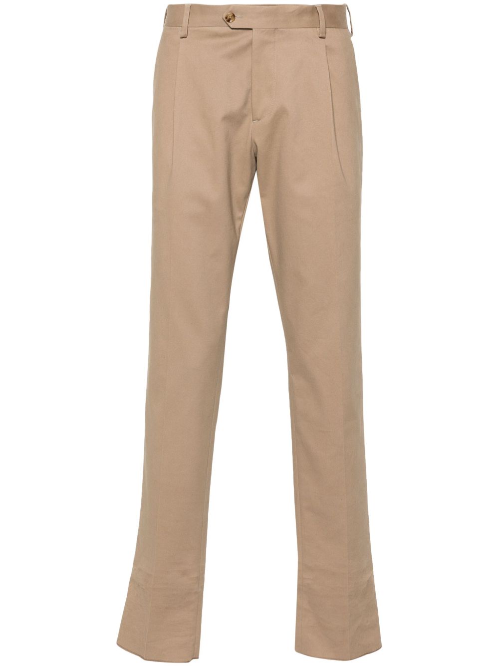 Maison-Kitsune Tapered Pants Men Lardini Tapered Trousers Brown