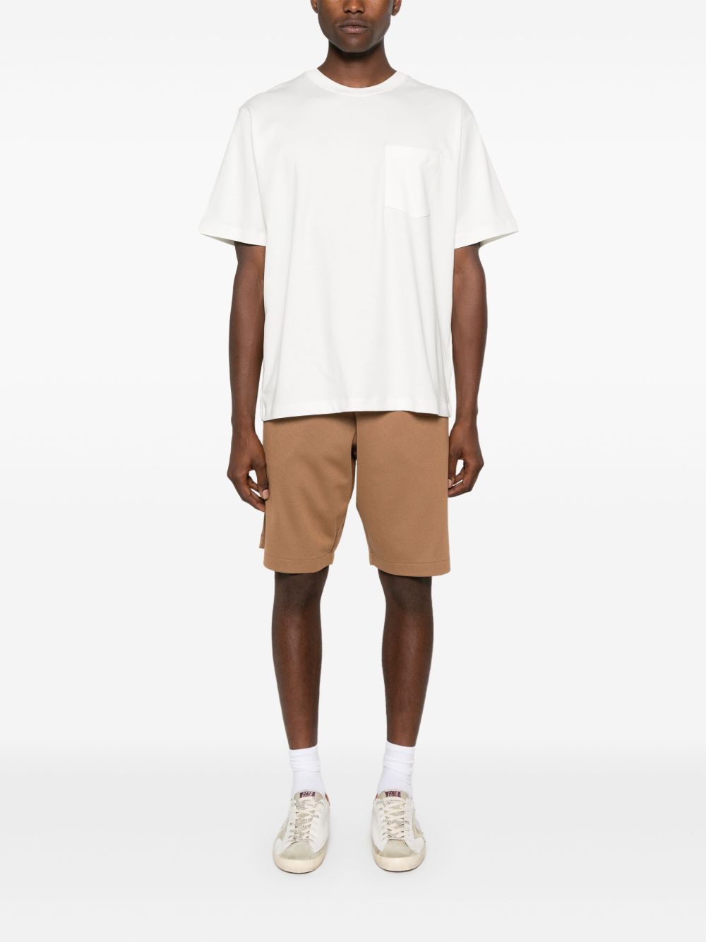 Maison-Kitsune T-Shirts Men Lardini patch-pocket Cotton T-shirt White