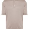 Lardini Knitted Polo Shirt Grey Maison-Kitsune Men Polo Shirts