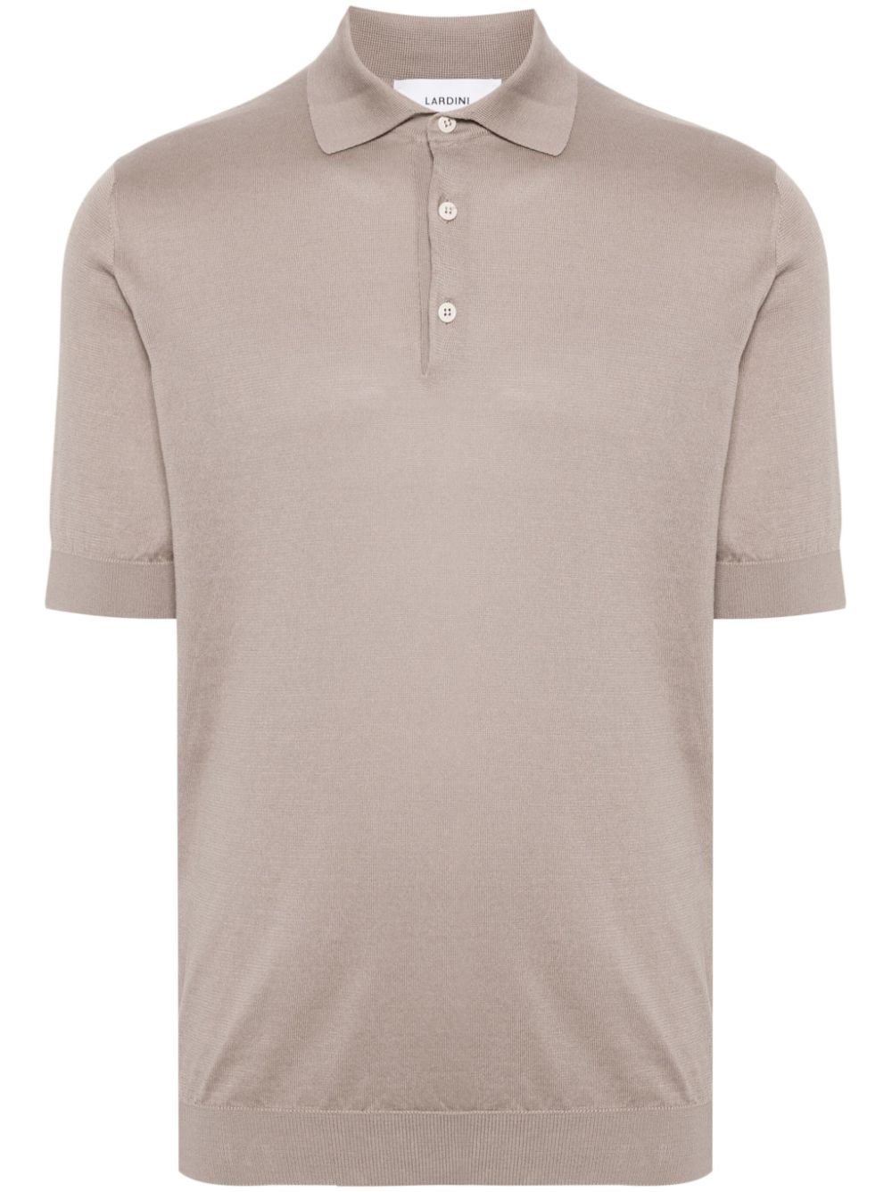 Lardini Knitted Polo Shirt Grey Maison-Kitsune Men Polo Shirts