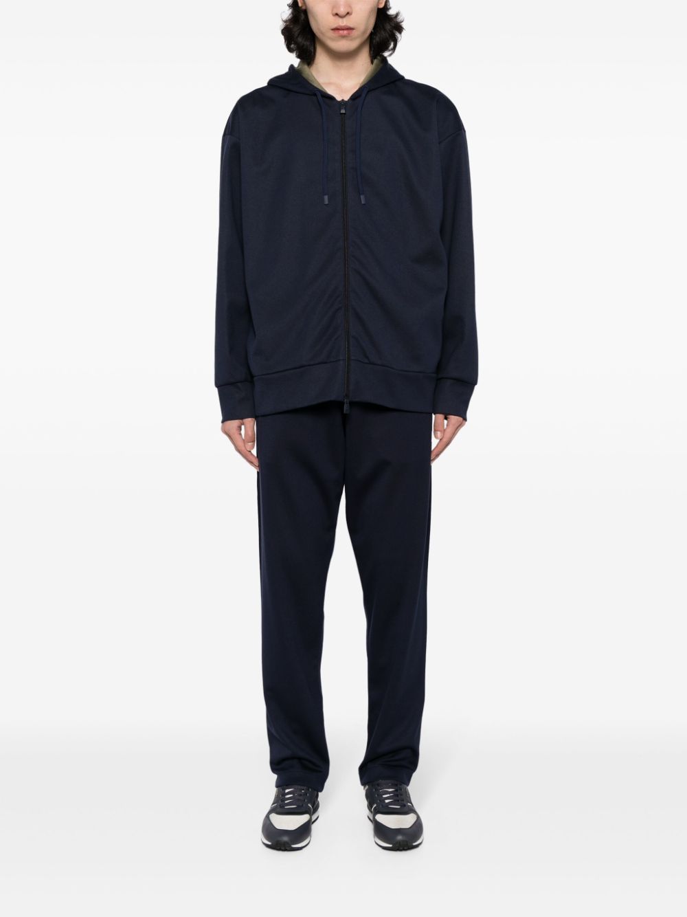 Lardini long-sleeve Hooded Jacket Blue Men Hooded Jackets Maison-Kitsune