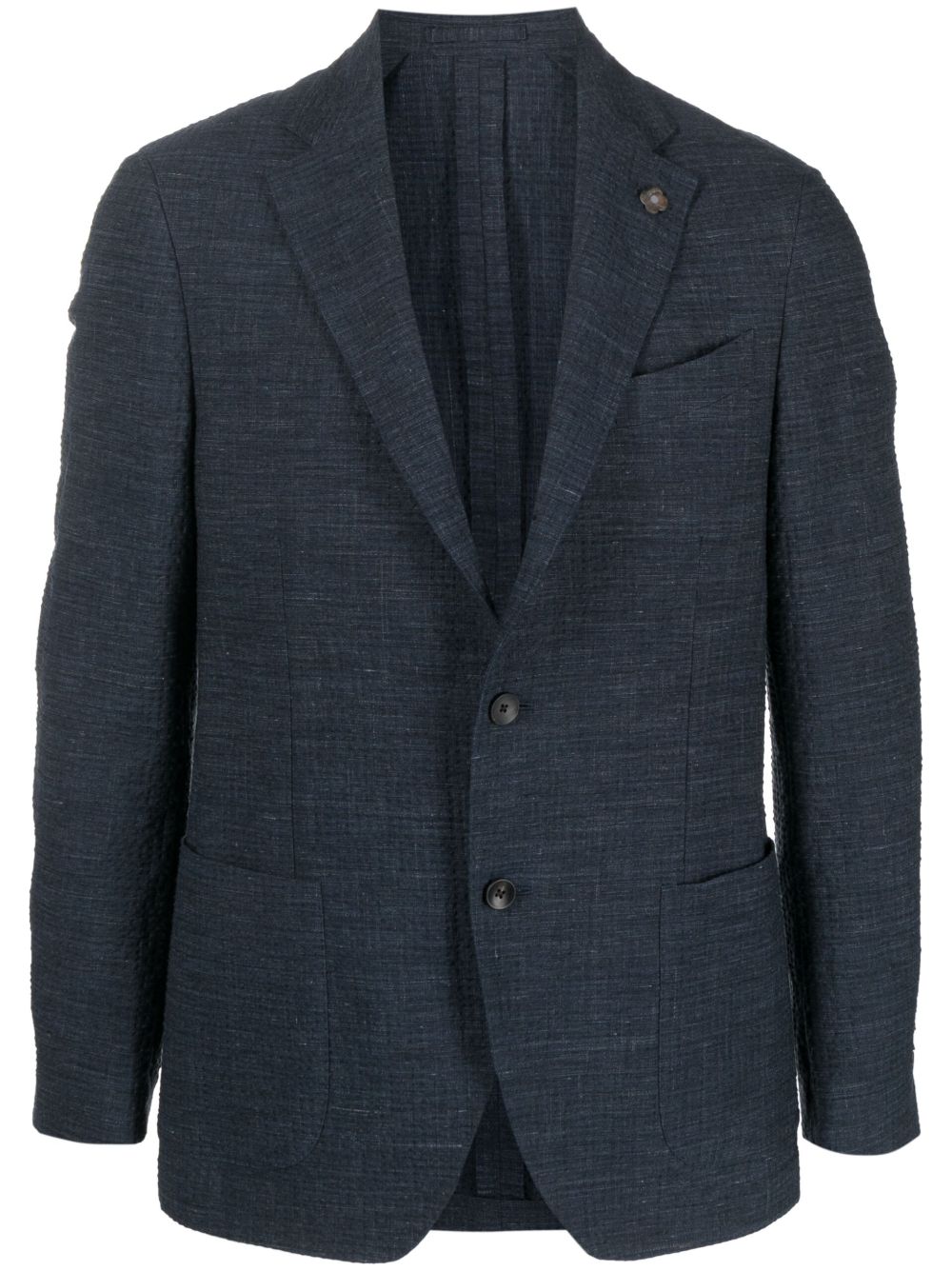 Lardini single-breasted textured-finish Blazer Blue Men Blazers Maison-Kitsune