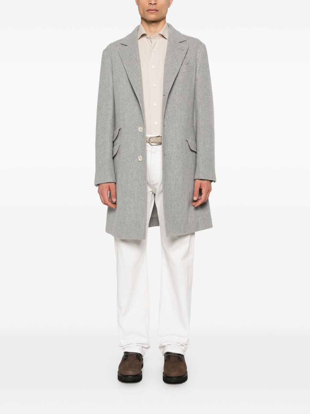 Maison-Kitsune Lardini wingtip-collar Shirt Neutrals Men Shirts