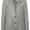 Men Blazers Maison-Kitsune Lardini single-breasted Cashmere Blazer Grey