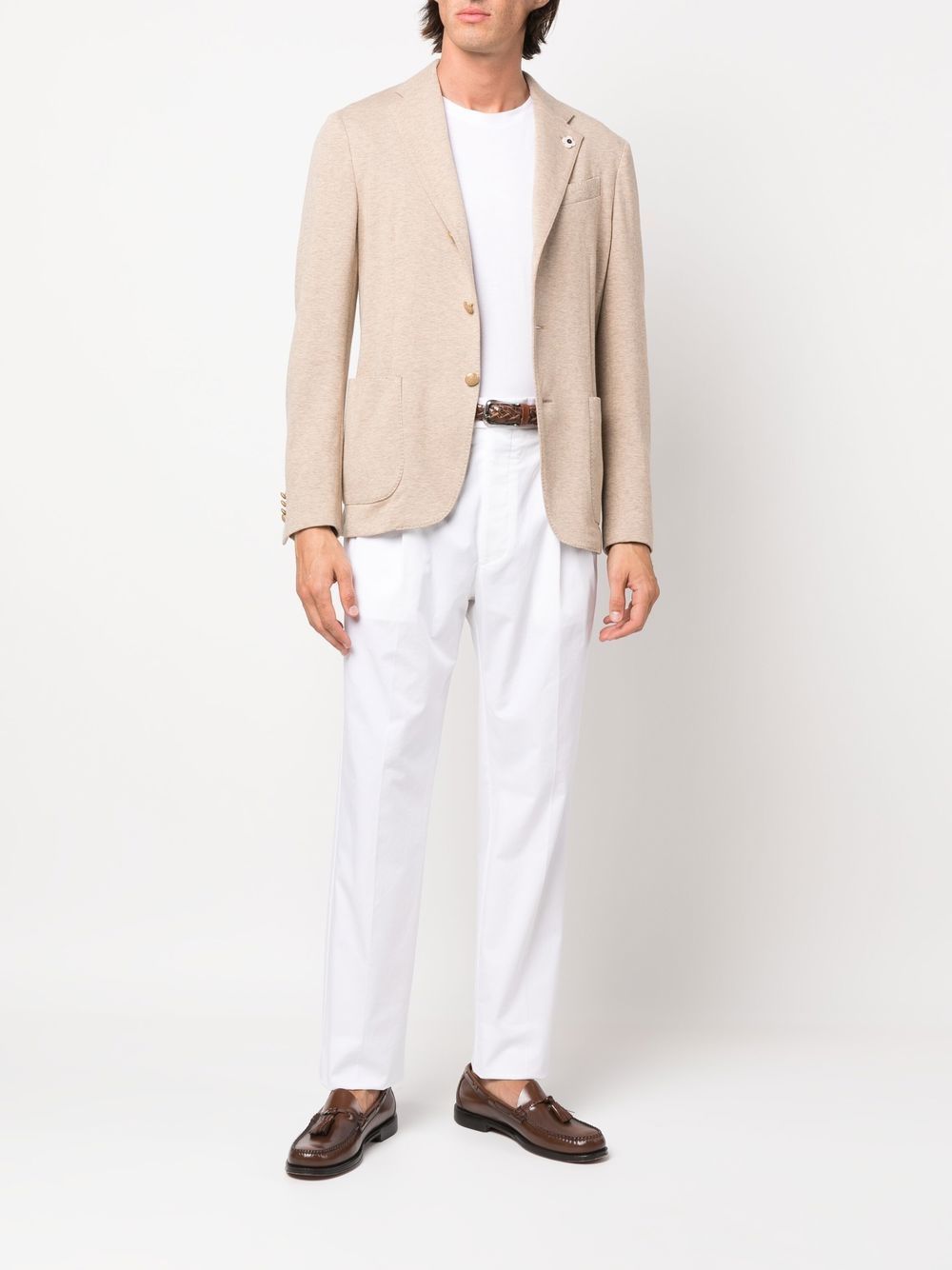 Lardini Cotton tapered-trousers White Men Regular-Fit & Straight Leg Pants Maison-Kitsune
