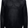 Lardini open-knit Cotton Jumper Blue Men Knitted Sweaters Maison-Kitsune