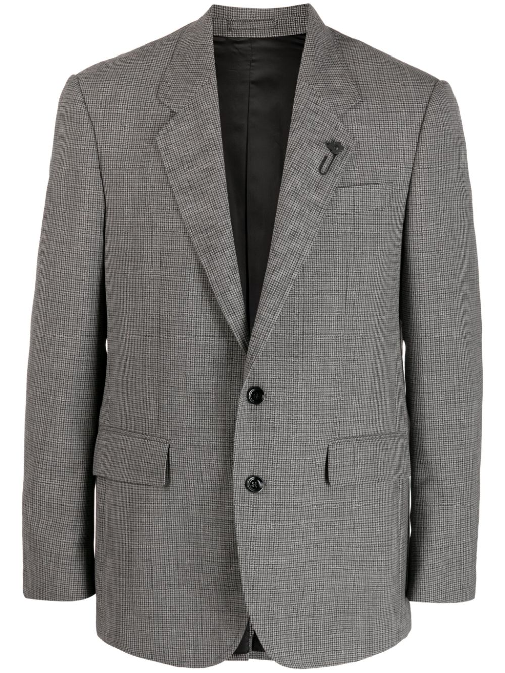 Lardini check-pattern notched-lapels Blazer Grey Maison-Kitsune Men Blazers