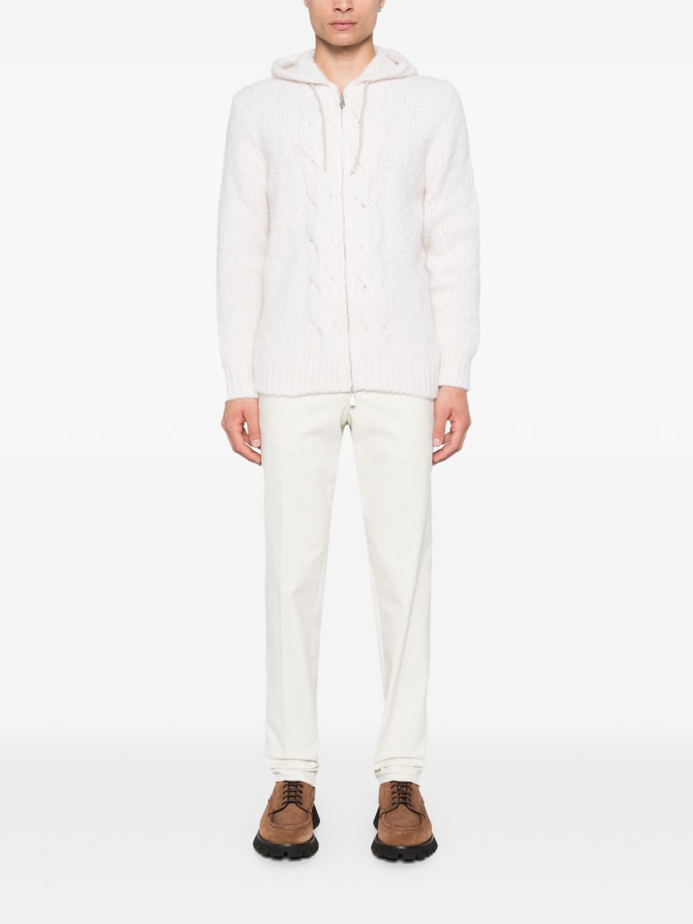 Maison-Kitsune Tapered Pants Men Lardini Tapered Trousers Neutrals