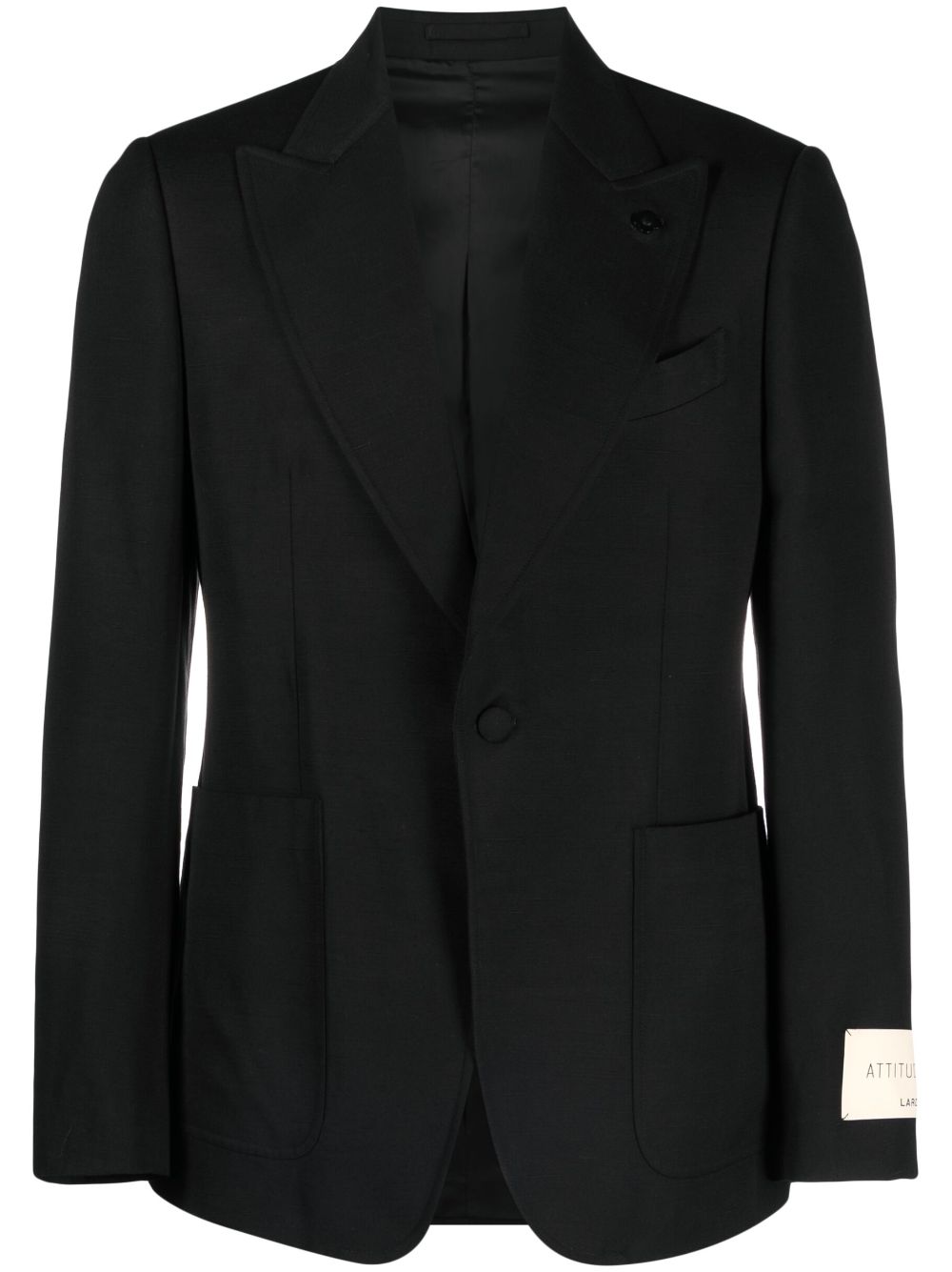 Men Blazers Maison-Kitsune Lardini The Attitude single-breasted Blazer Black