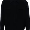 Maison-Kitsune Shirt Jackets Men Lardini non-brushed-fleece Shirt Jacket Blue
