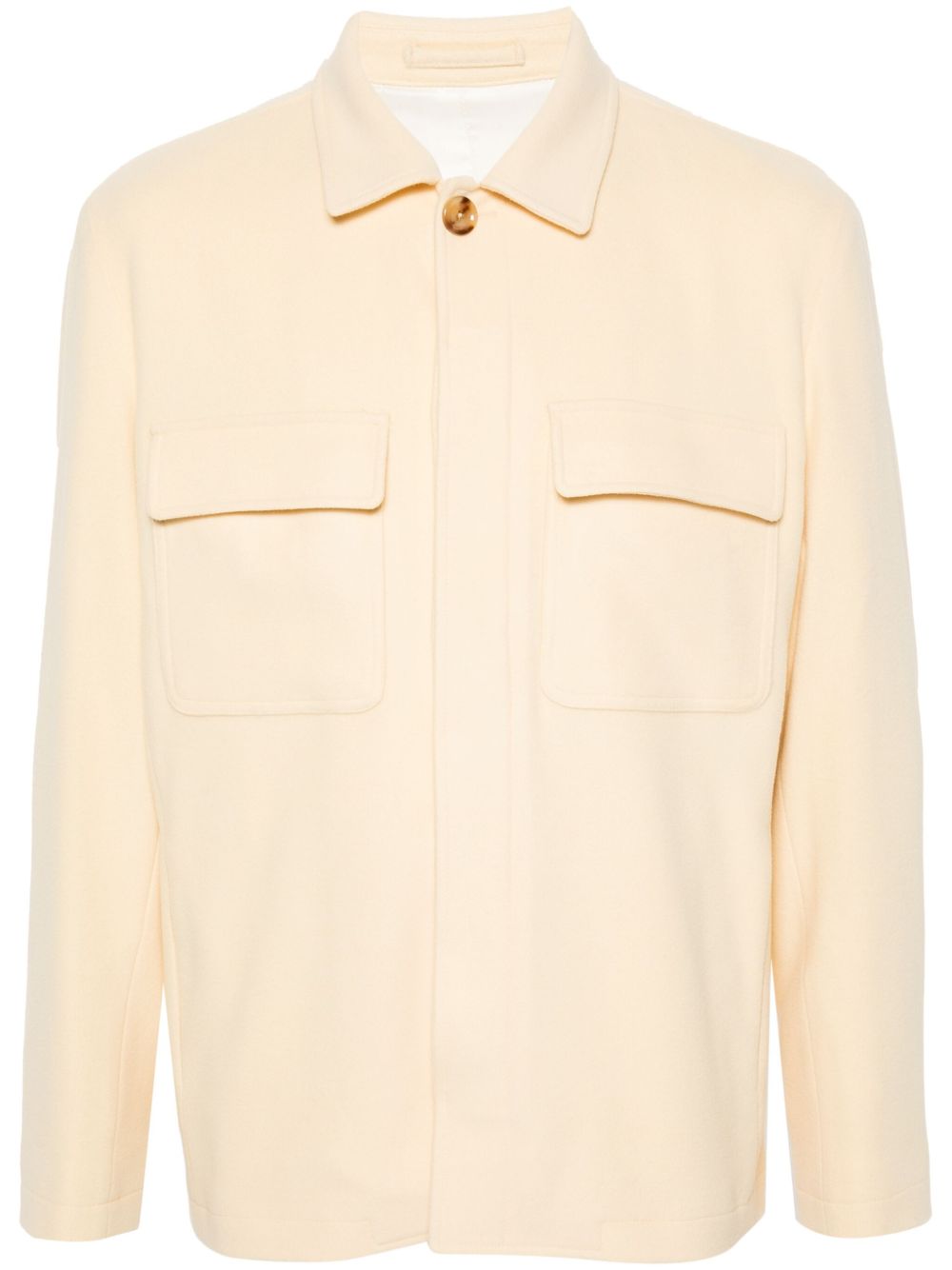 Maison-Kitsune Lardini long-sleeve Shirt Jacket Yellow Men Shirt Jackets