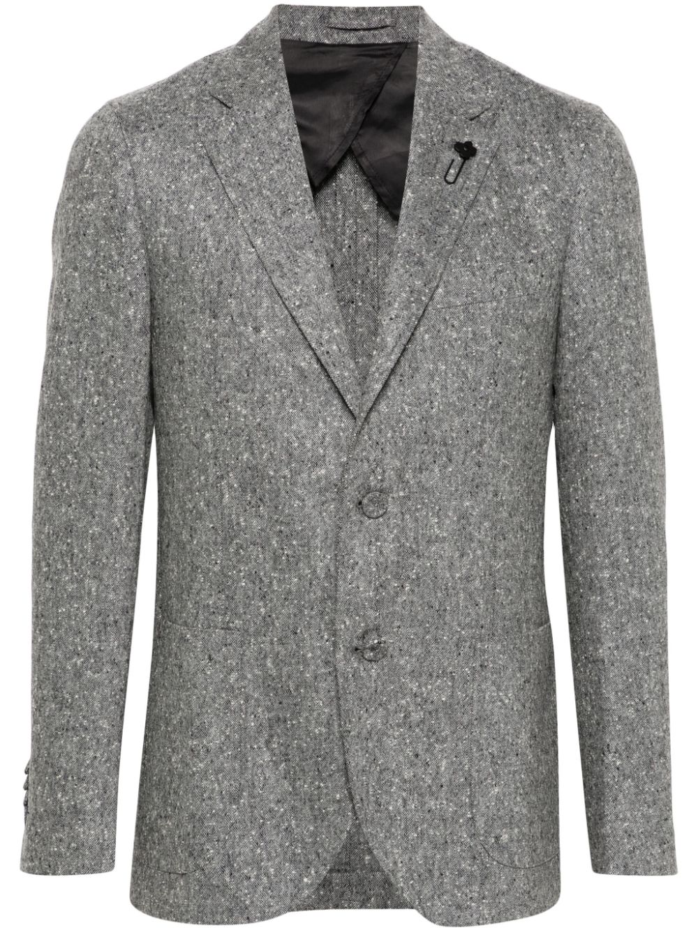 Maison-Kitsune Blazers Men Lardini speckled-effect Blazer Grey