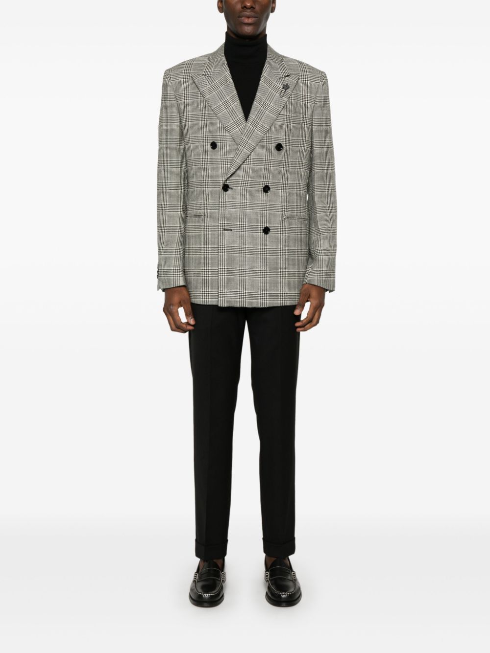 Lardini Puppytooth Blazer Black Maison-Kitsune Men Blazers