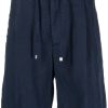 Lardini drawstring-waist Linen Bermuda Shorts Blue Men Bermuda Shorts Maison-Kitsune