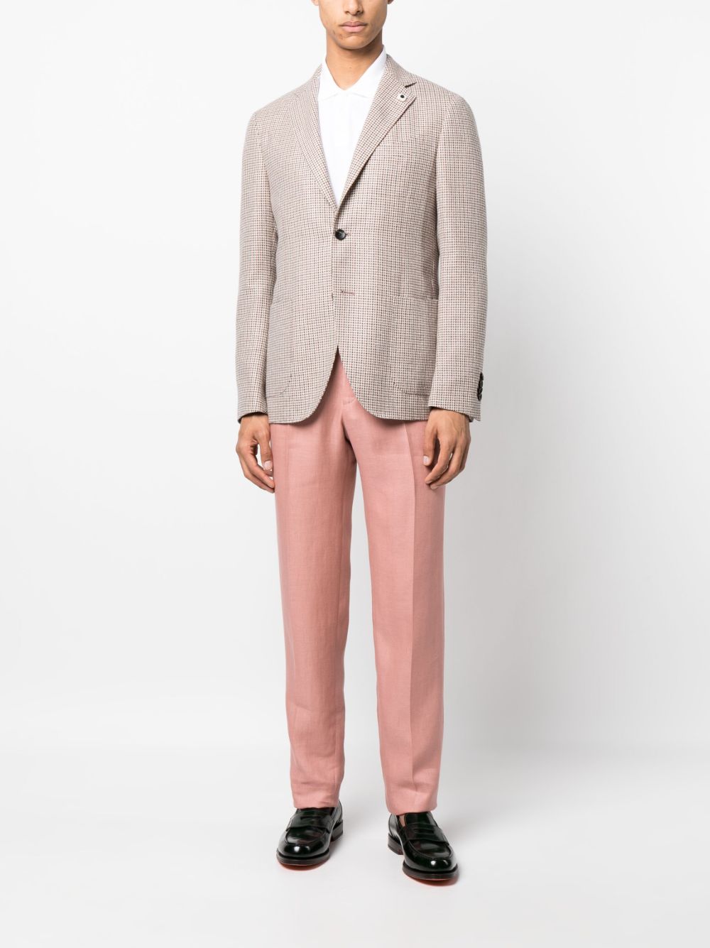 Lardini Pota houndstooth-pattern Blazer Neutrals Maison-Kitsune Men Blazers