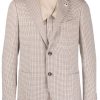 Lardini Pota houndstooth-pattern Blazer Neutrals Maison-Kitsune Men Blazers