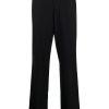 Maison-Kitsune Regular-Fit & Straight Leg Pants Men Lardini high-waisted Wool Trousers Blue