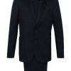 Maison-Kitsune Lardini single-breasted Twill Suit Blue Men Single Breasted Suits