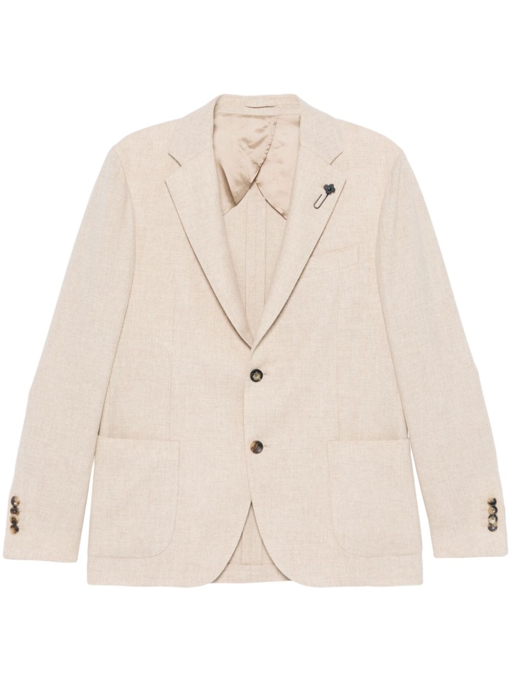 Maison-Kitsune Lardini mélange-effect Blazer Neutrals Men Blazers