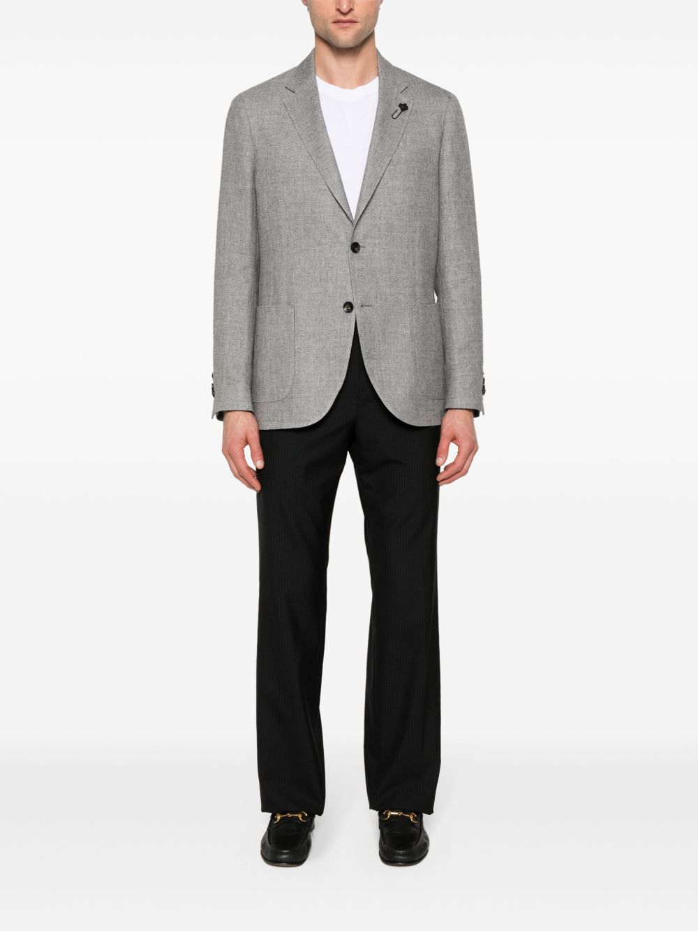 Lardini Special single-breasted Blazer Grey Maison-Kitsune Men Blazers