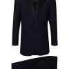 Maison-Kitsune Lardini single-breasted wool-blend Suit Blue Men Single Breasted Suits
