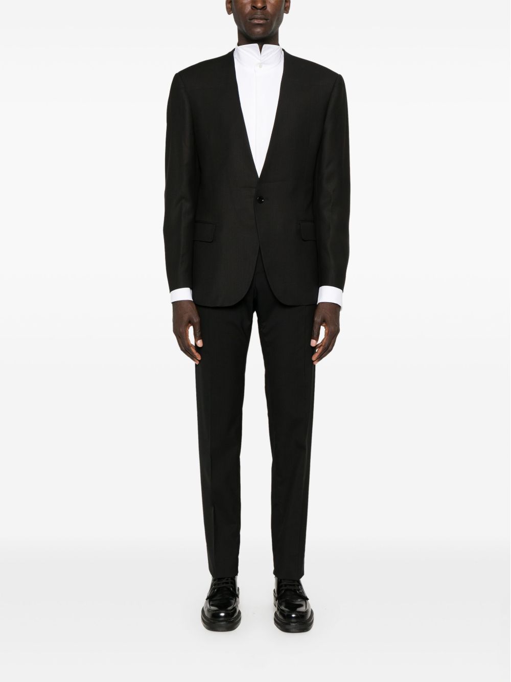 Maison-Kitsune Blazers Men Lardini single-breasted Blazer Black