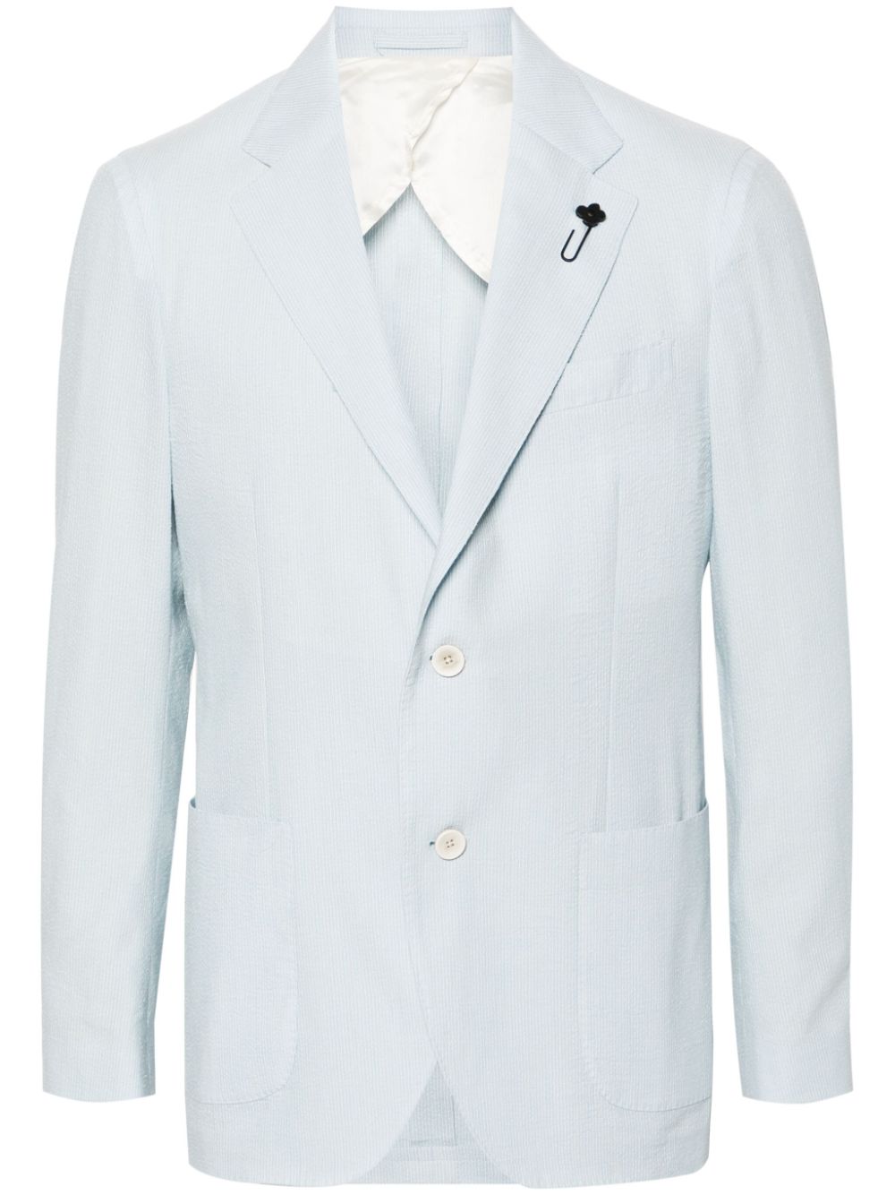 Maison-Kitsune Lardini Striped single-breasted Blazer Blue Men Blazers