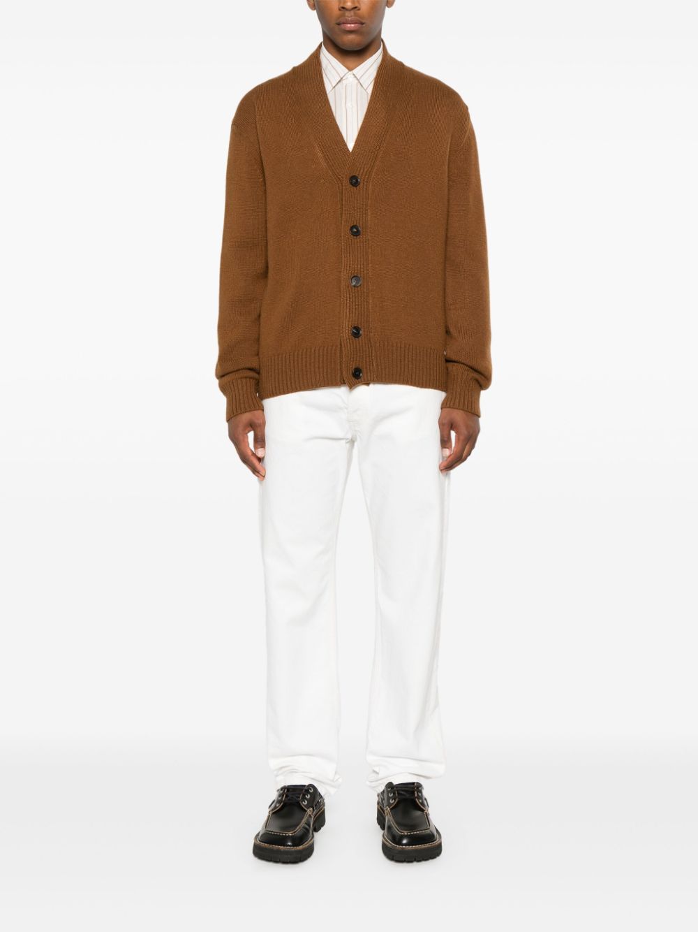 Men Shirts Maison-Kitsune Lardini Striped Shirt Neutrals