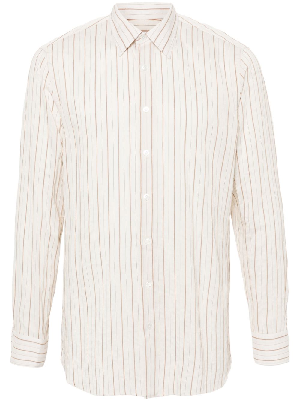 Men Shirts Maison-Kitsune Lardini Striped Shirt Neutrals