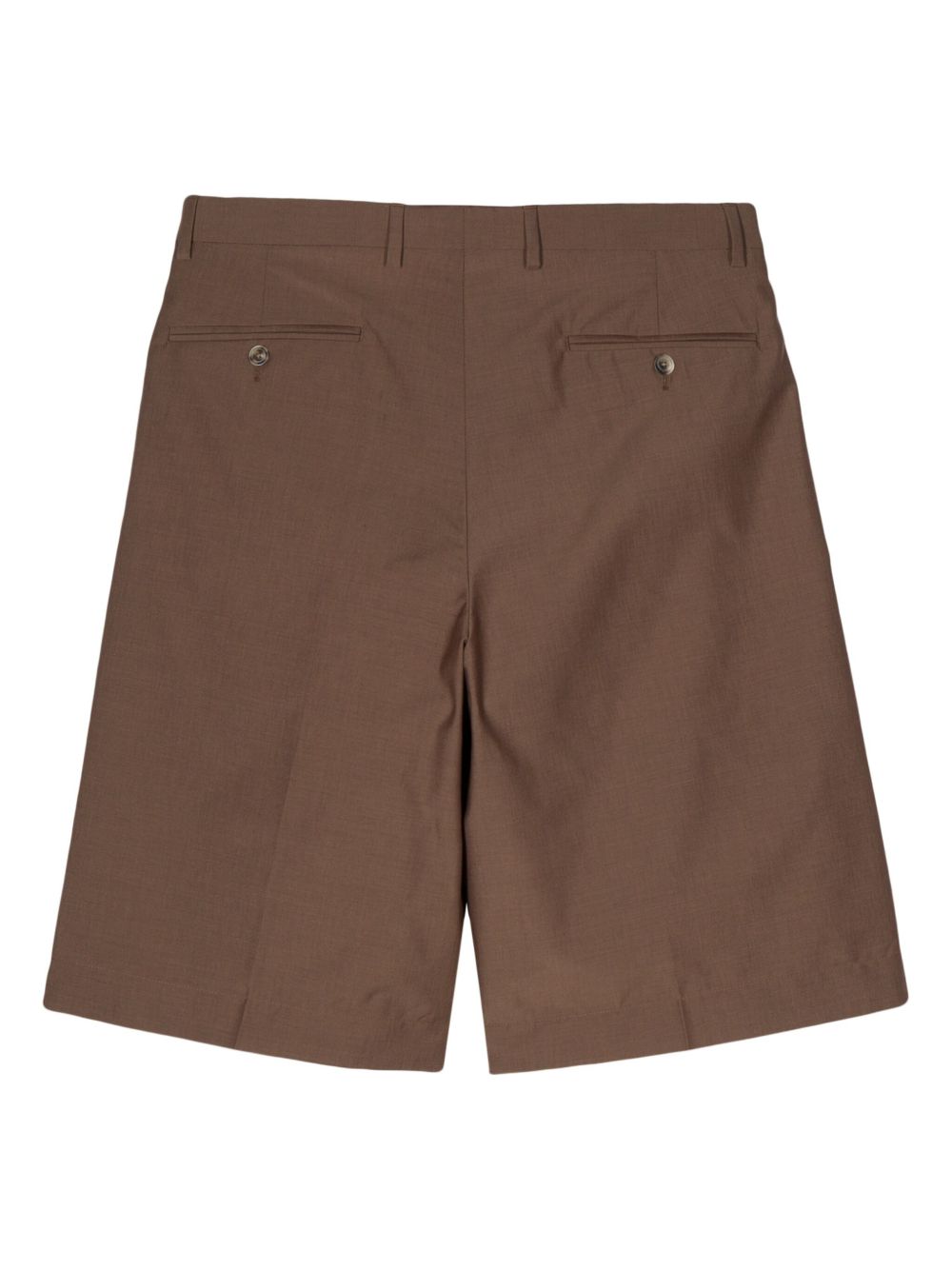 Maison-Kitsune Lardini Pleated Tailored Shorts Brown Men Tailored Shorts