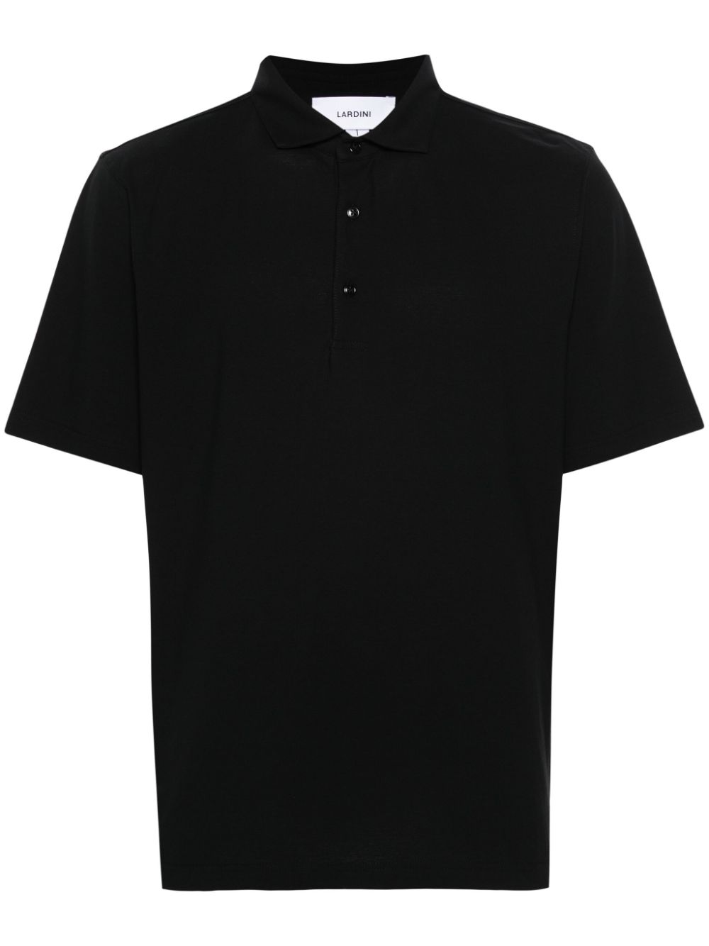 Maison-Kitsune Lardini Jersey Cotton Polo Shirt Black Men Polo Shirts