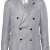 Lardini Mélange double-breasted Blazer Grey Maison-Kitsune Men Blazers