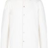 Lardini pointelle-knit Buttoned Jacket White Maison-Kitsune Men Shirt Jackets
