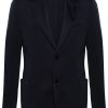 Maison-Kitsune Blazers Men Lardini single-breasted wool-blend Blazer Blue