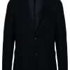 Men Blazers Maison-Kitsune Lardini fine-knit Blazer Blue