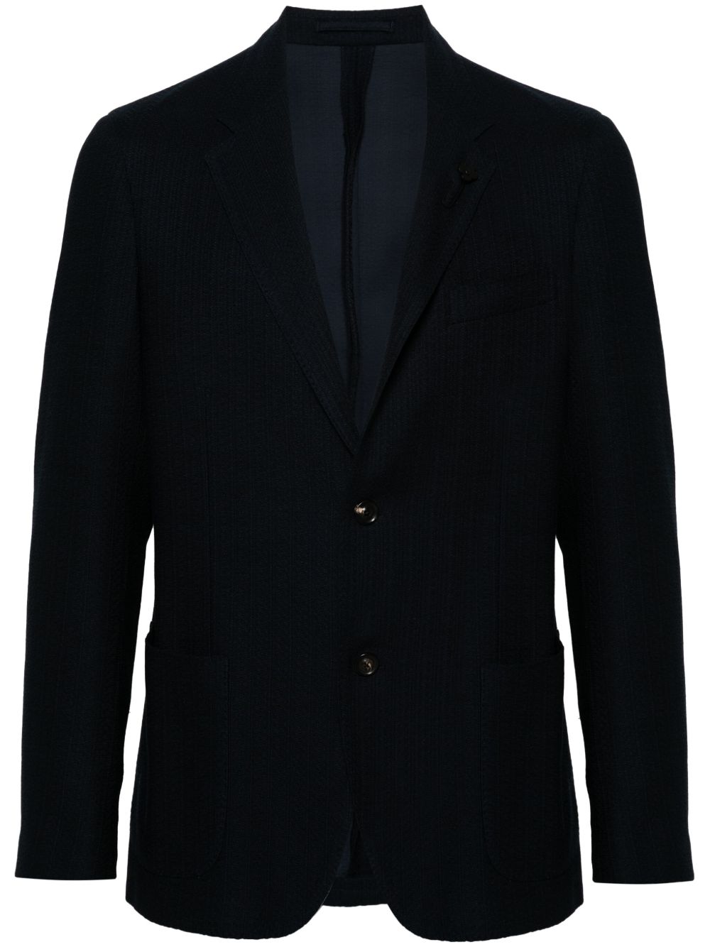 Men Blazers Maison-Kitsune Lardini fine-knit Blazer Blue