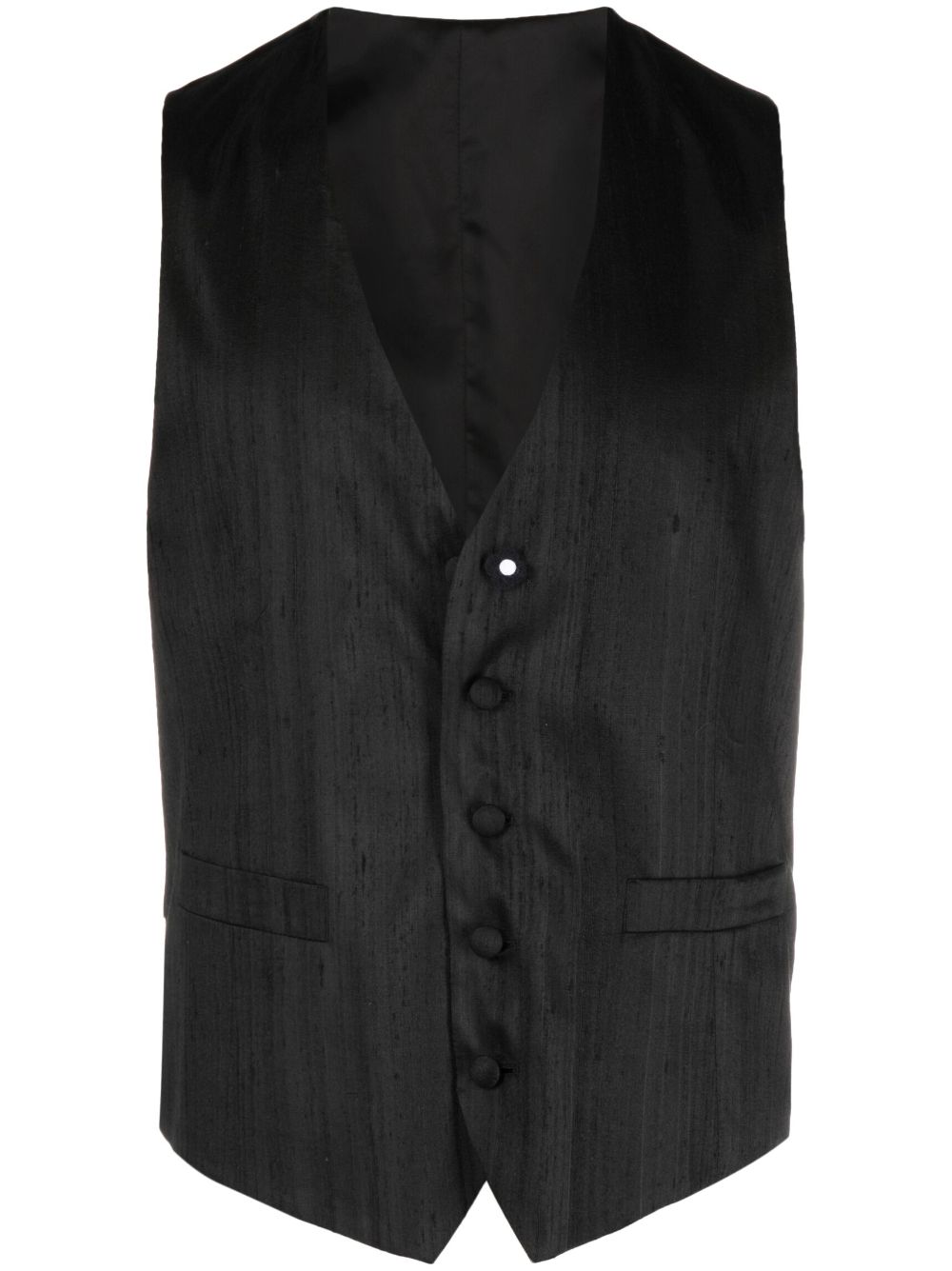 Maison-Kitsune Waistcoats & Gilets Men Lardini logo-patch Waistcoat Black