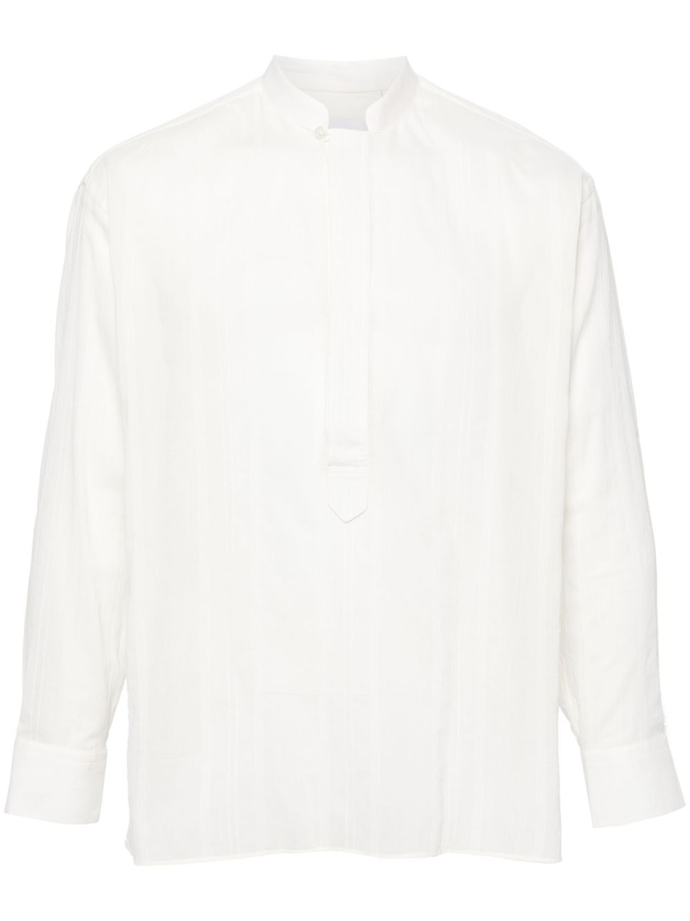 Men Shirts Maison-Kitsune Lardini Striped Cotton Shirt White