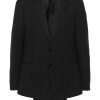 Men Single Breasted Suits Maison-Kitsune Lardini Single Breasted Wool Suit Black